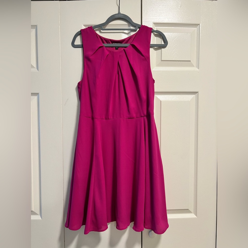 Pink keyhole dress